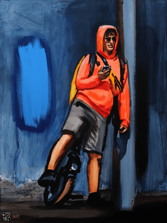 Chłopak na monocyklu