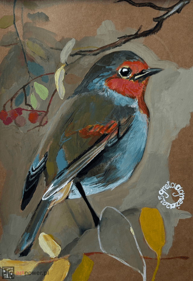 Rudzik z jarzębiną